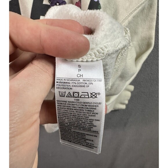 Gap Floral Logo Crewneck Pullover Sweatshirt Size Small Women's Casual Top Y2K - Picture 6 of 6